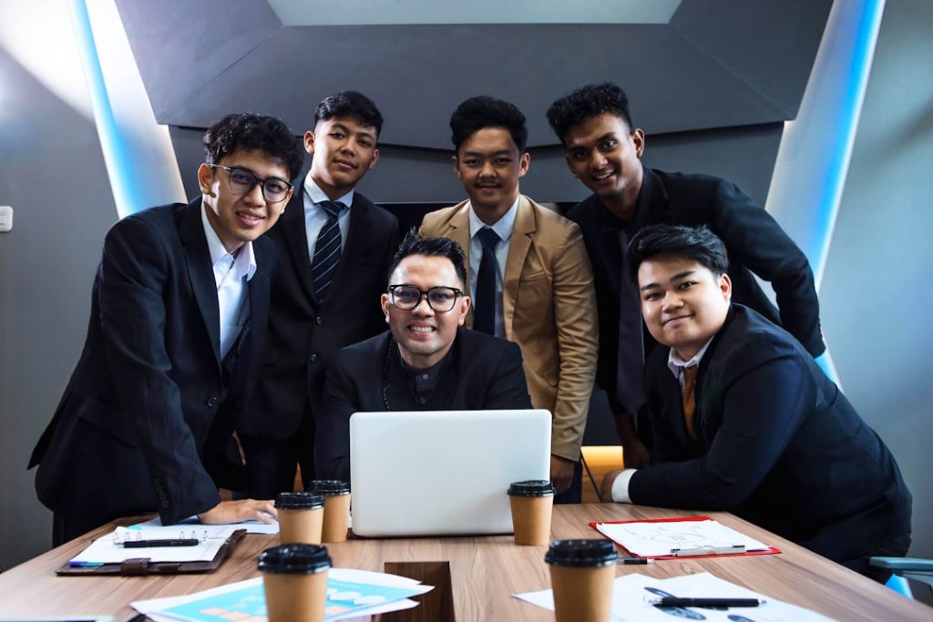 Young professionals working together